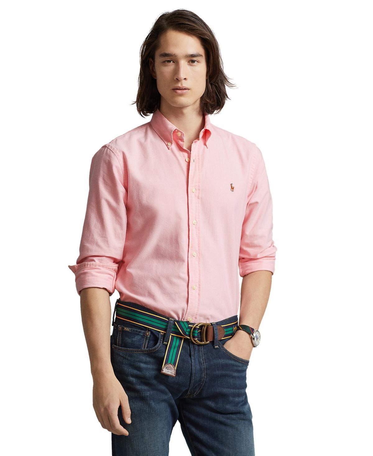 Polo Ralph Lauren Classic Fit Long Sleeve Striped Cotton Oxford Button Down Shirt Product Image