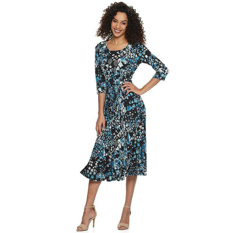 Womens Nina Leonard Print Midi Dress Product Image