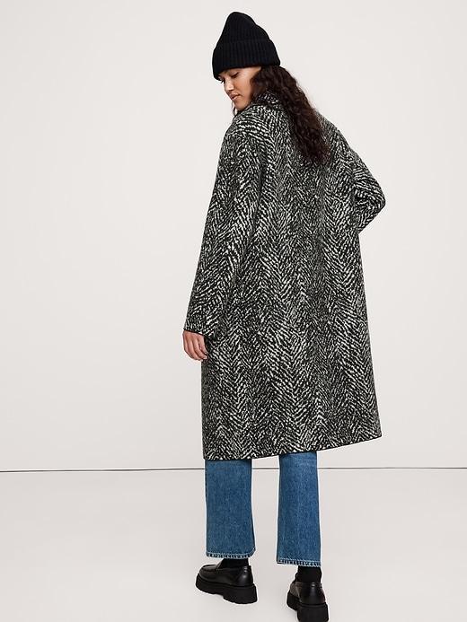 Oversized Merino Jacquard Coatigan Product Image