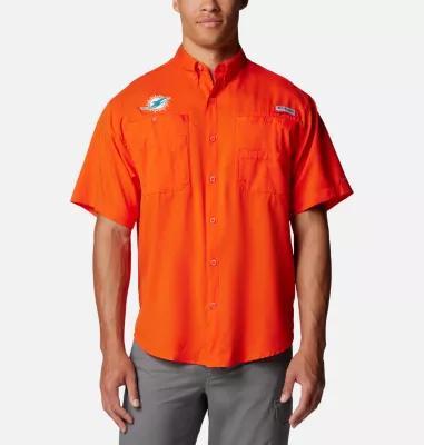 Columbia Men's PFG Tamiami Short Sleeve Shirt - Miami Dolphins- Product Image