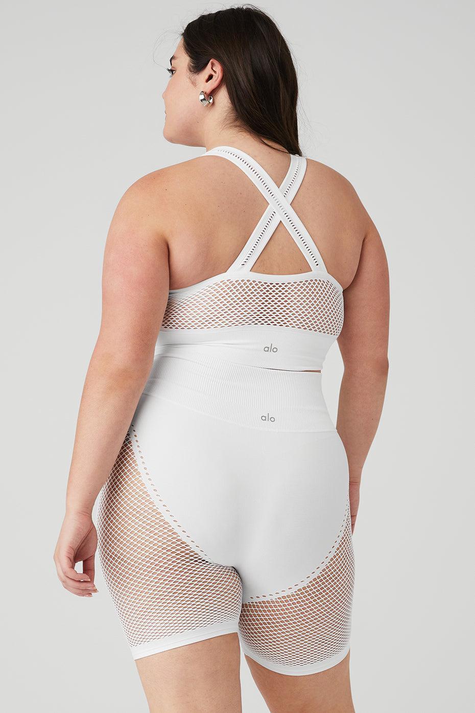 Seamless Open Air Bra - White Female Product Image