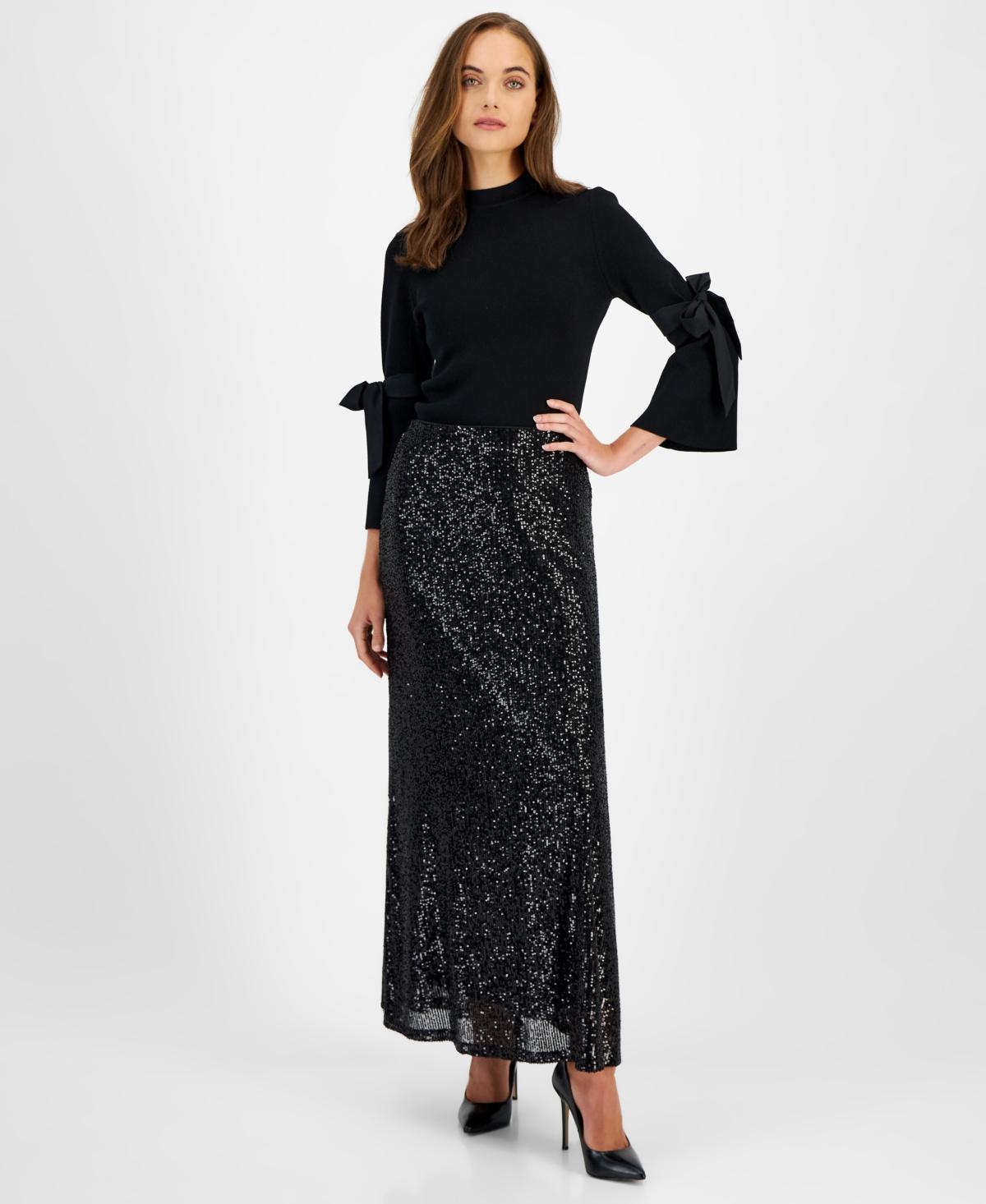 Anne Klein Womens Sequin Maxi Skirt product image