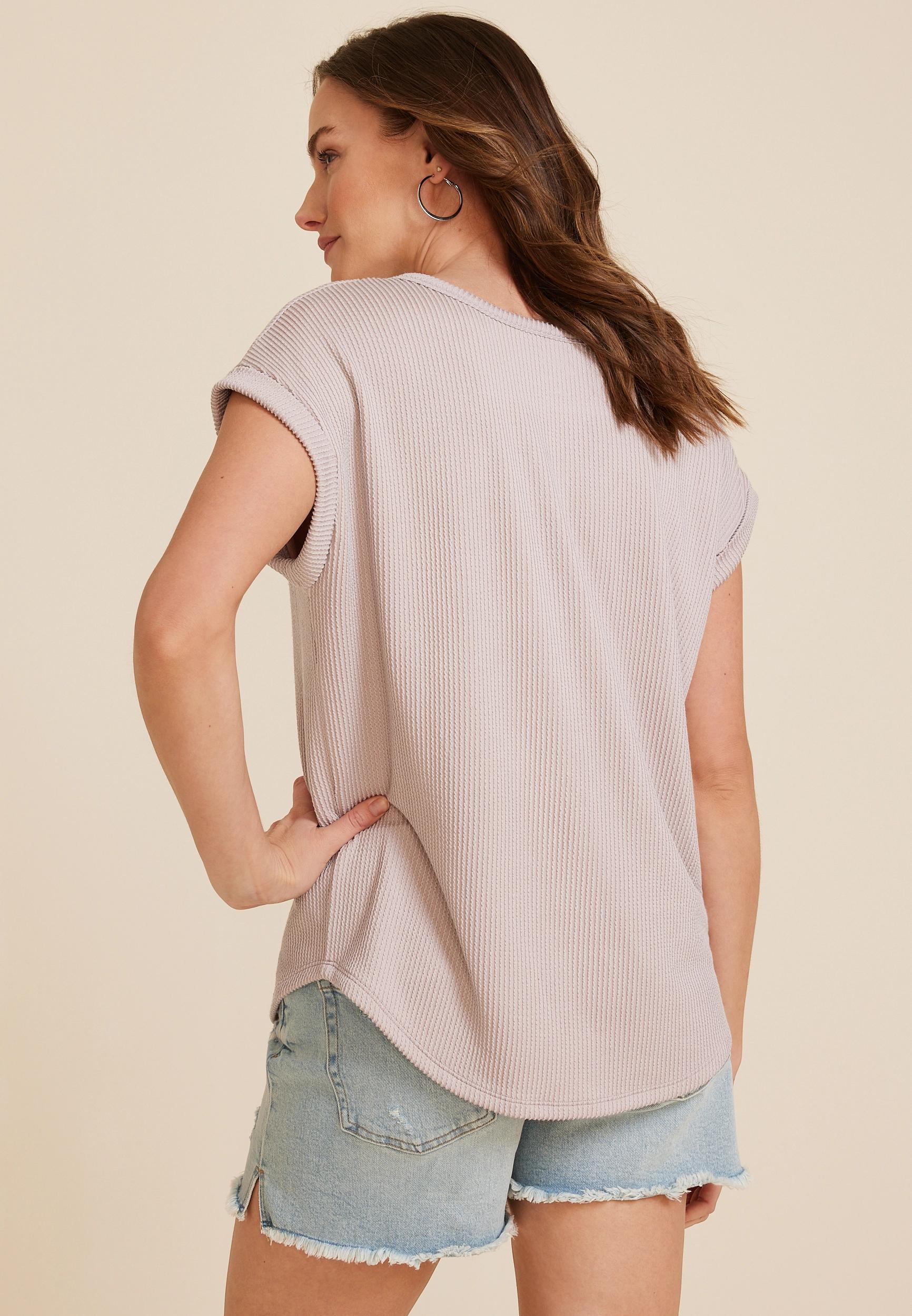 24/7 Clara Ribbed Tee Product Image