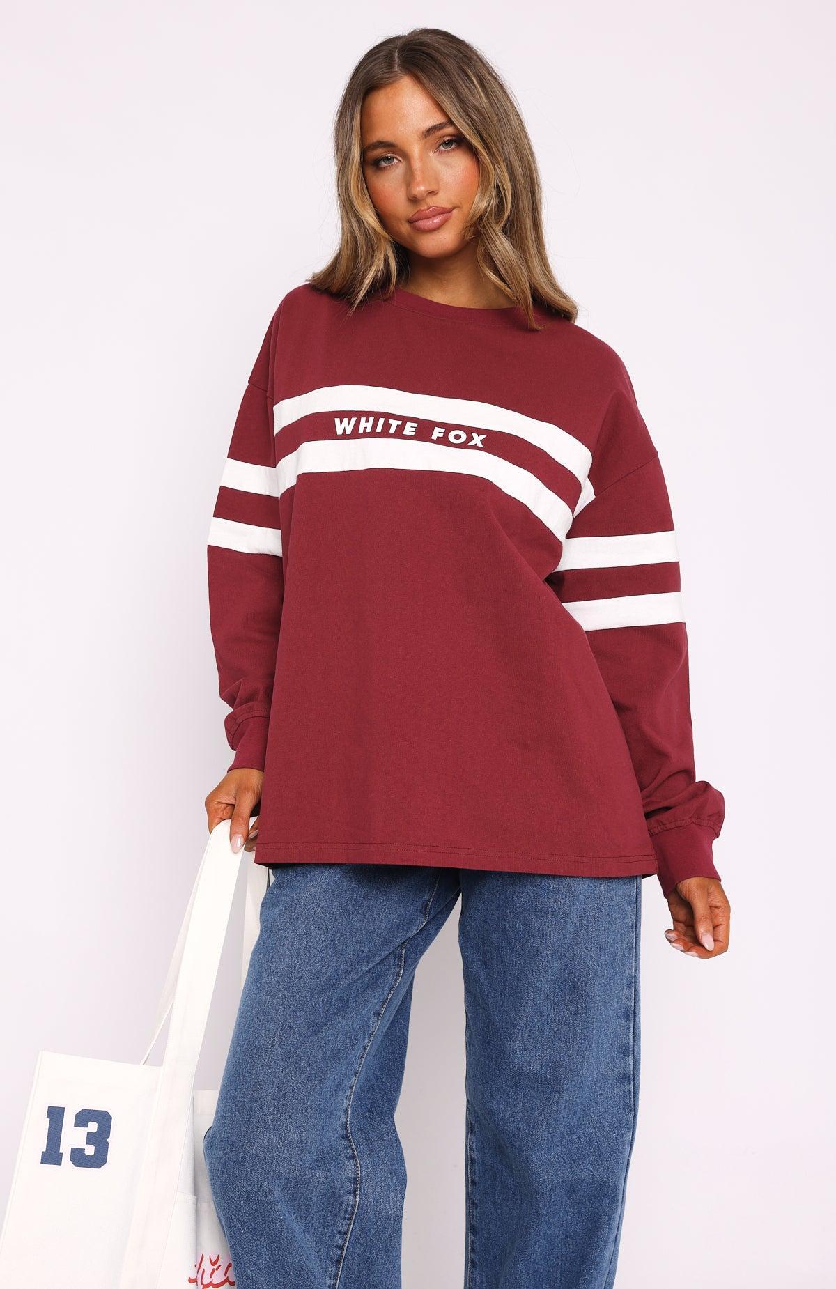 You're My Inspiration Long Sleeve Tee Maroon Product Image