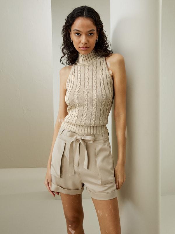 Wild Silk Sleeveless Sweater Product Image