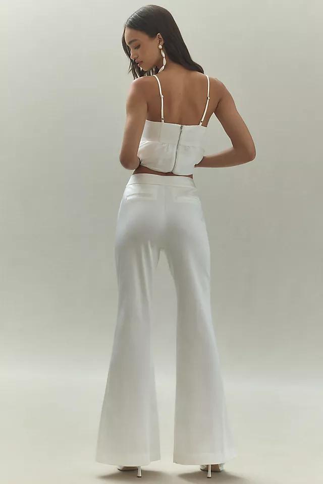 BHLDN Satin Flared Pants Product Image