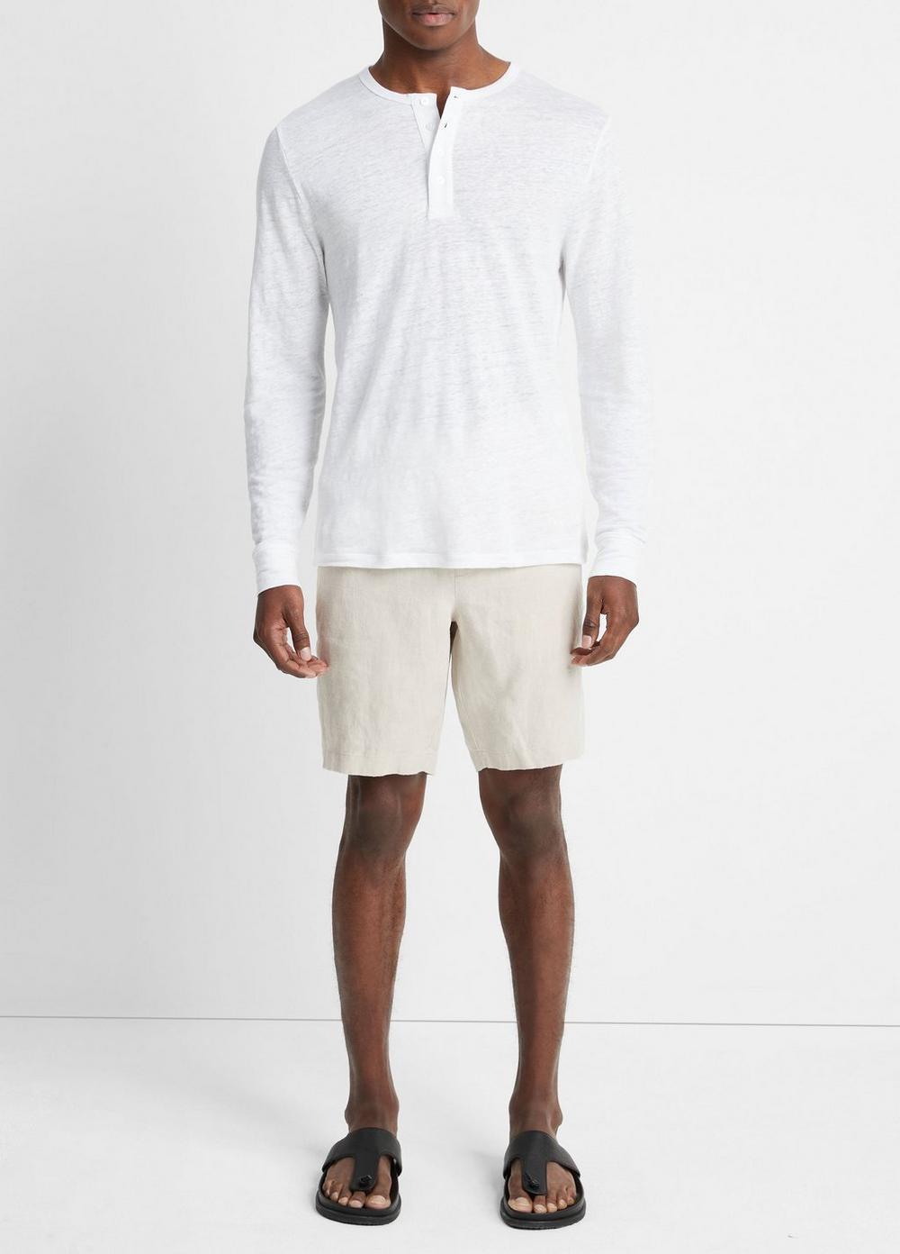 Linen Long-Sleeve Henley Product Image