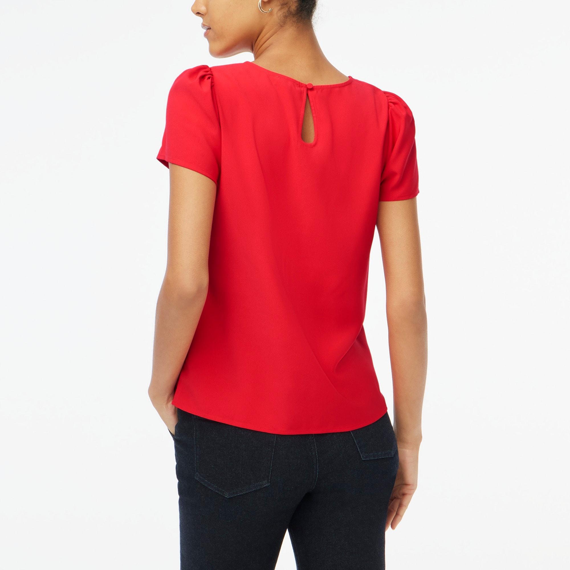 Short-sleeve crepe top Product Image