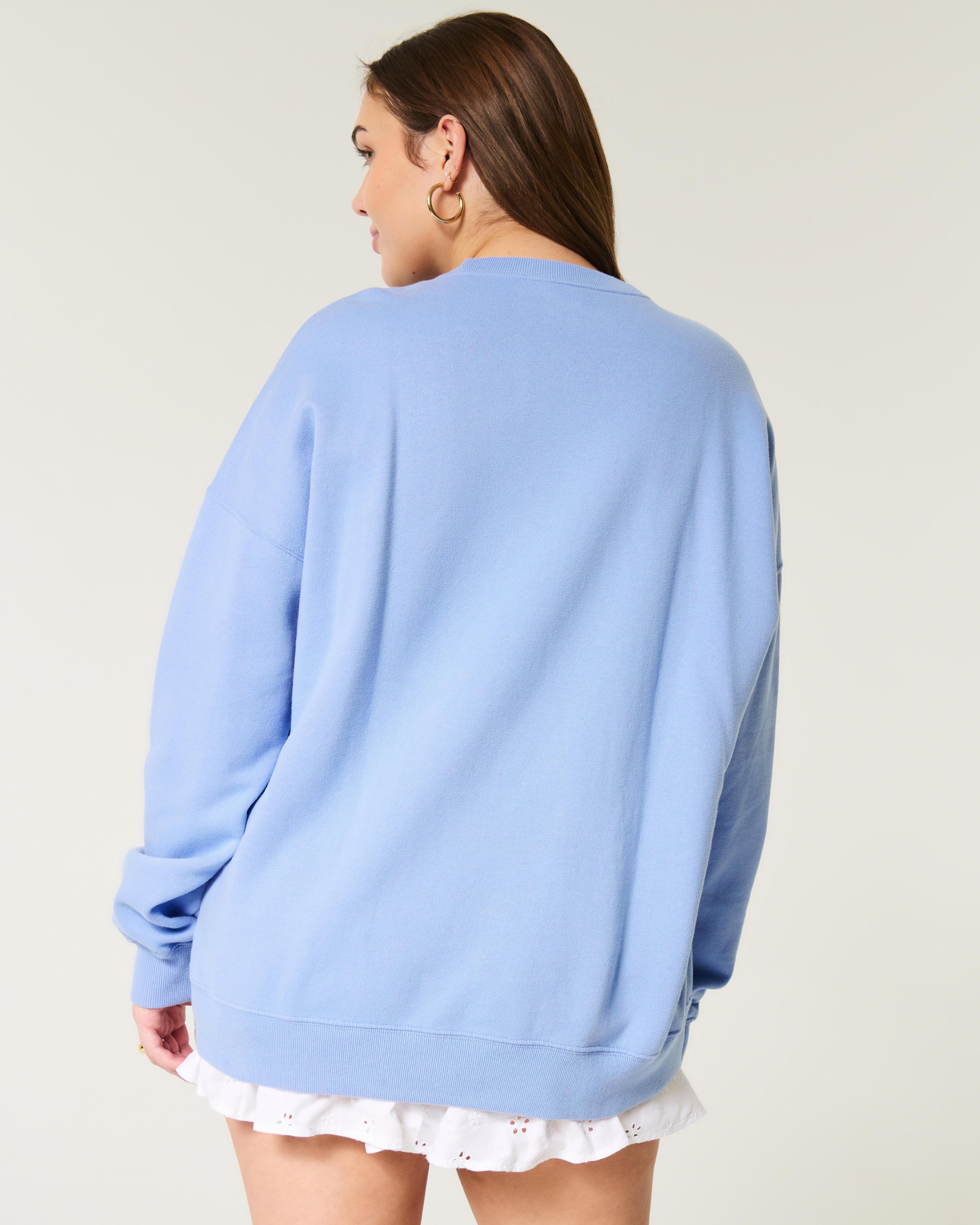 Oversized Malibu Graphic Crew Sweatshirt Product Image