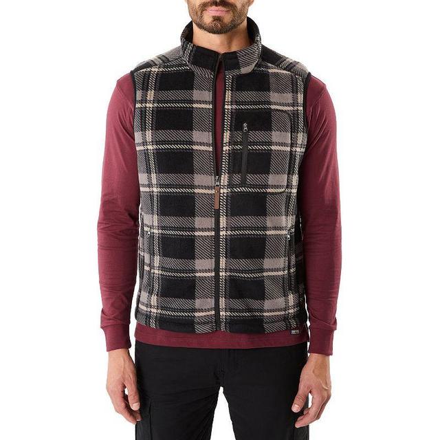 Smiths Workwear Sherpa Lined Plaid Mens Fleece Vest, X-large Product Image