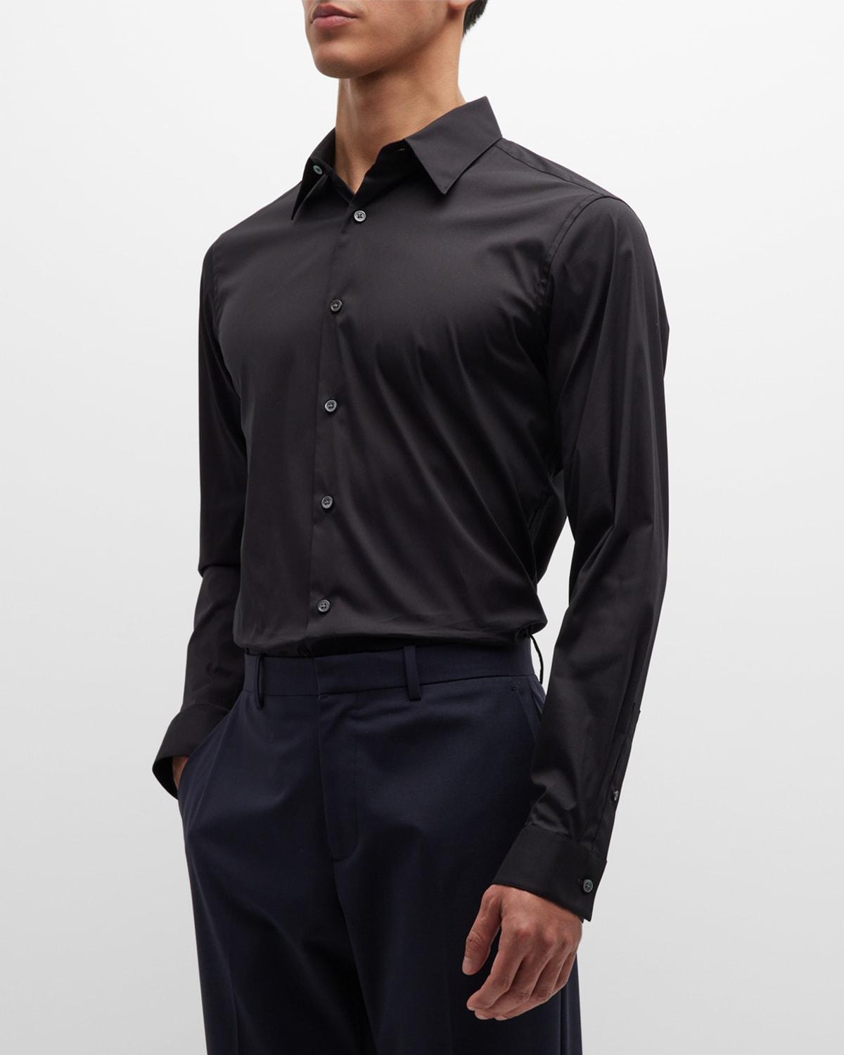 Mens Sylvain Wealth Poplin Long-Sleeve Shirt Product Image