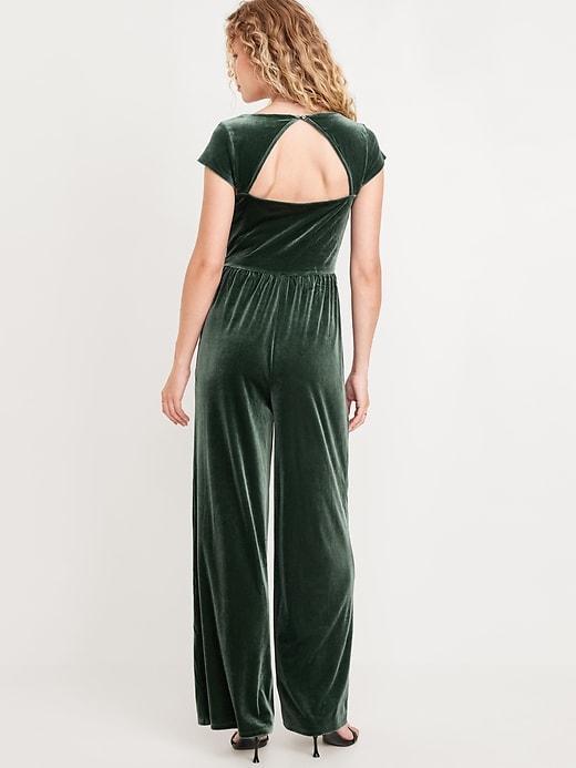 Fit &amp; Flare Velvet Jumpsuit Product Image