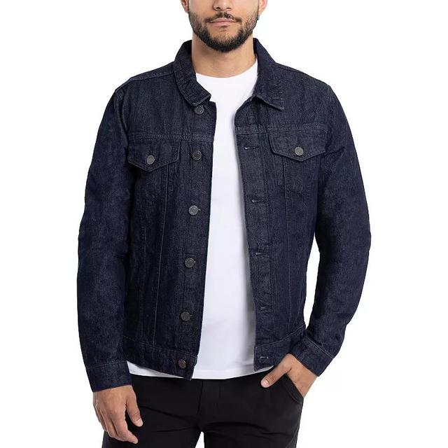 Mens Xray Washed Denim Jacket Blue Product Image