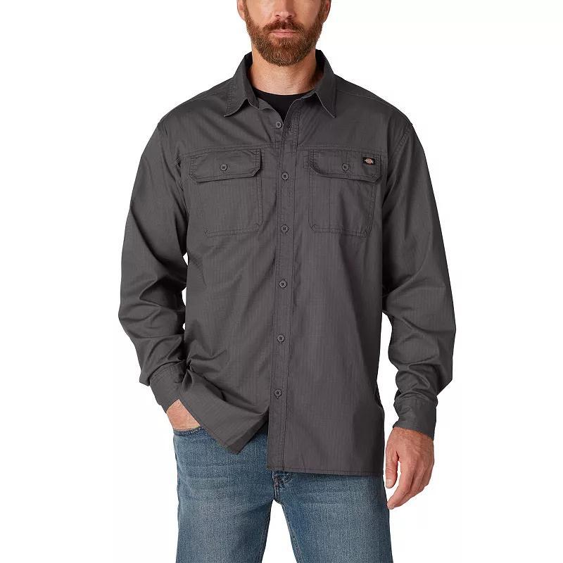 Mens Dickies FLEX Relaxed-Fit Ripstop Flannel Button-Down Shirt Product Image