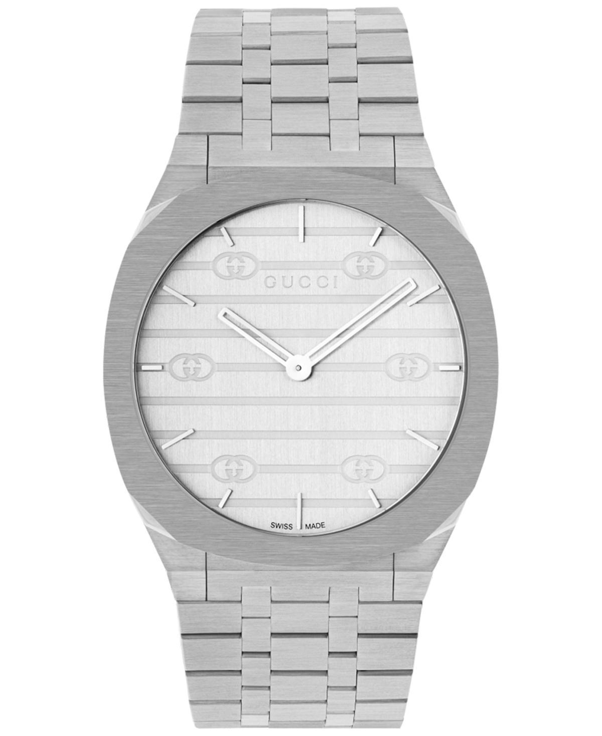 Mens 25H Stainless Steel Bracelet Watch, 38MM Product Image