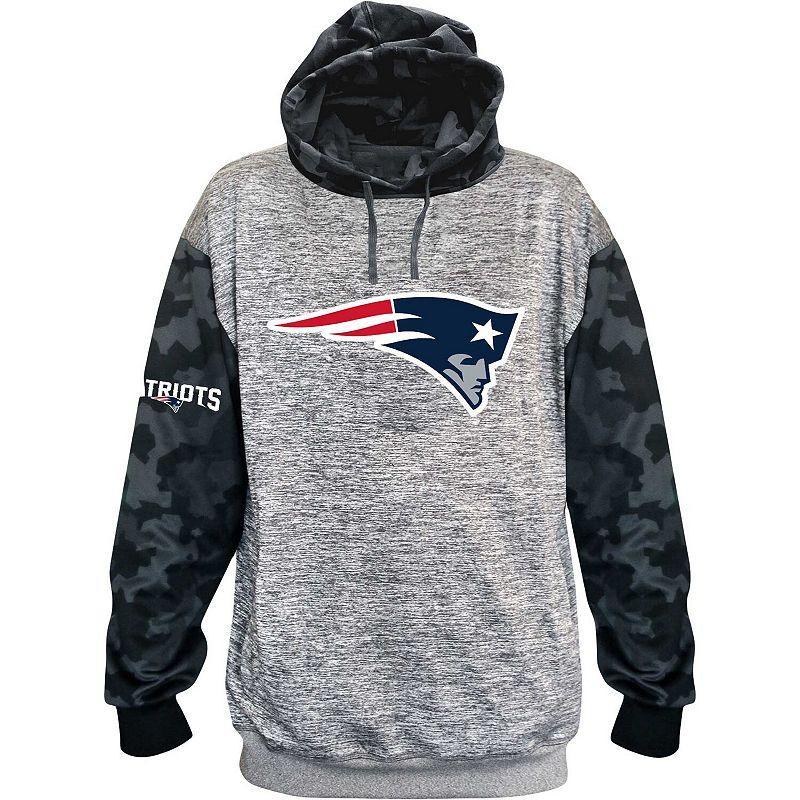 Mens Fanatics Branded Heather New England Patriots Camo Pullover Hoodie Grey Product Image