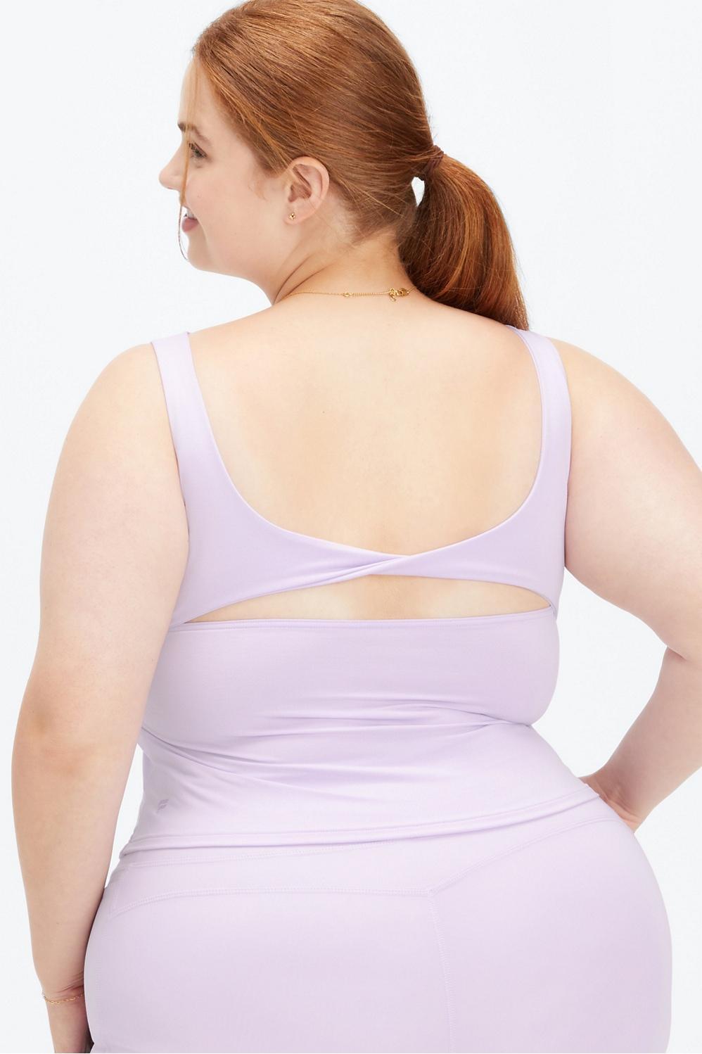 Fabletics Oasis Twist Built In Bra Tank Womens purple plus Size 1X Product Image