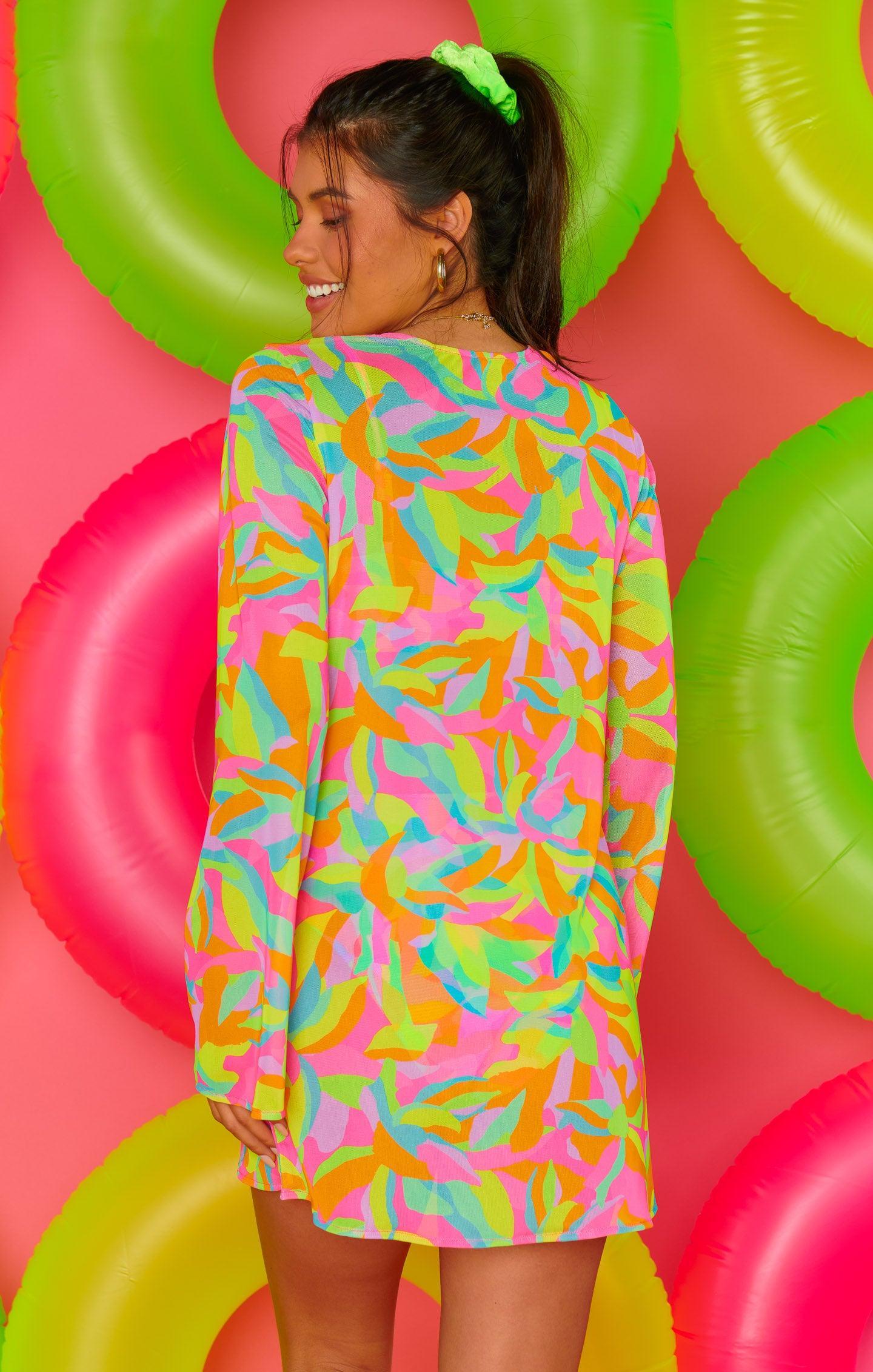 Santos Mini Cover Up ~ Neon Tropics Product Image