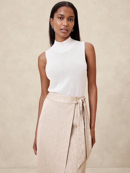 Jacquard Wrap Midi Skirt Product Image