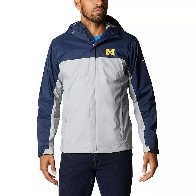 Mens Columbia Michigan Wolverines Glennaker Storm Full-Zip Jacket Blue Product Image