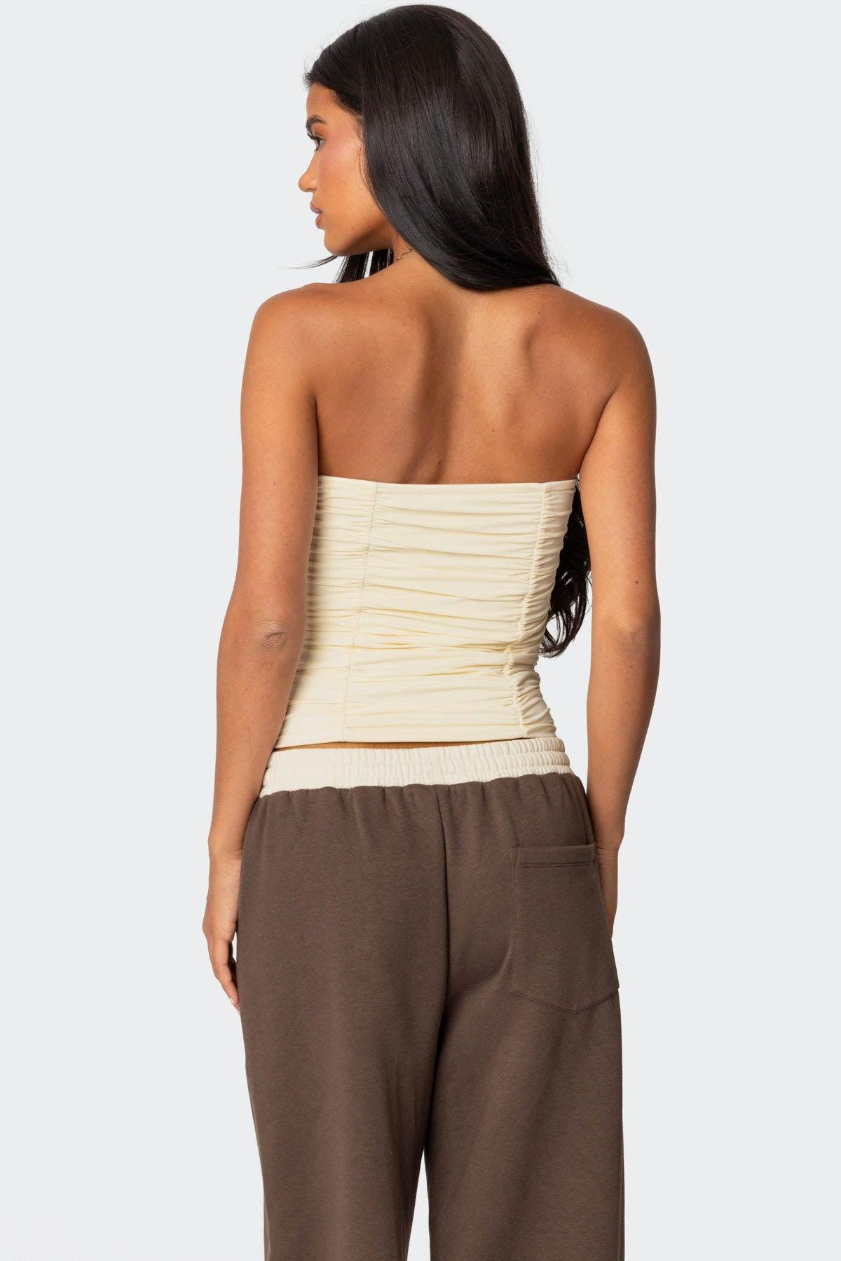 Fifi Gathered Strapless Top Product Image