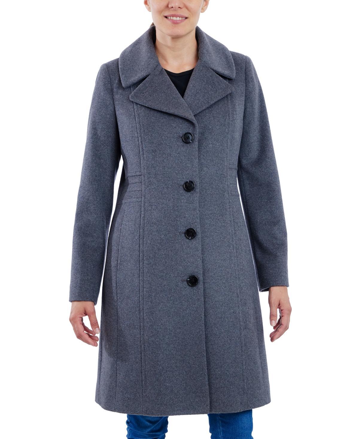 Anne Klein Womens Single-Breasted Notched-Collar Coat, Created for Macys Product Image