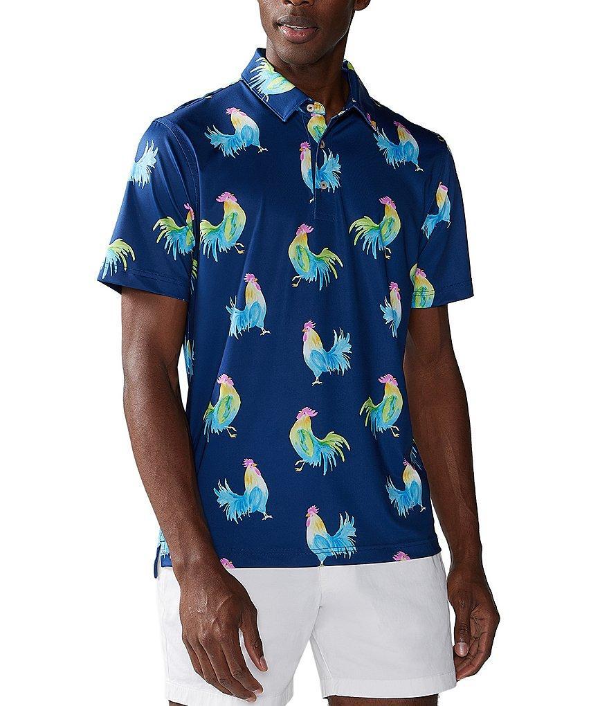 Chubbies Fowl Play Short Sleeve Printed Performance Polo Shirt Product Image