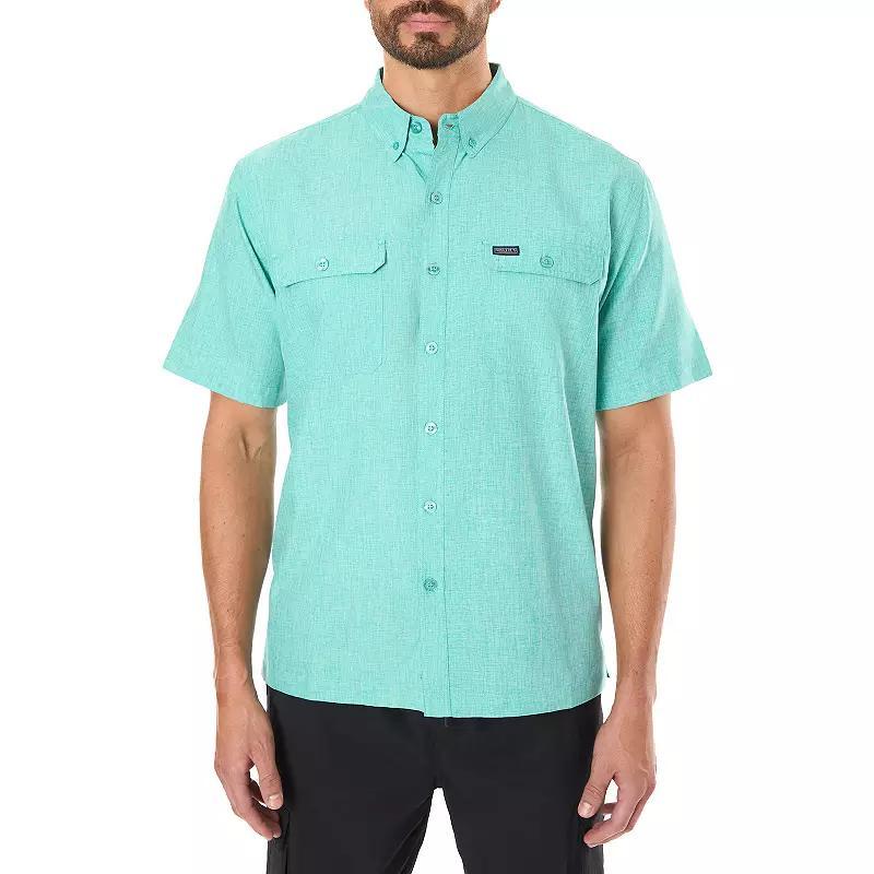 Big & Tall Smiths Workwear Short Sleeve Breezy Performance Shirt, Mens Blue Product Image