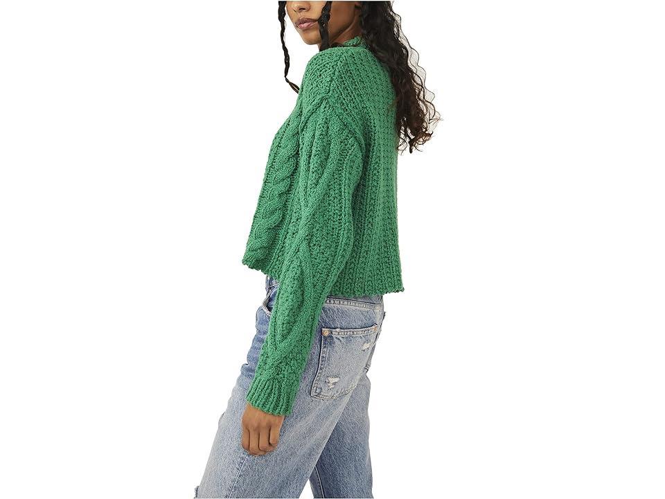 Free People Cutting Edge Cable Sweater Bee) Women's Clothing Product Image