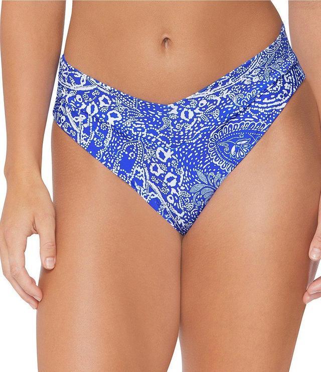 Raisins Flamenco Beach Selina Paisley Print High Waist High Leg Cheeky Swim Bottom Product Image