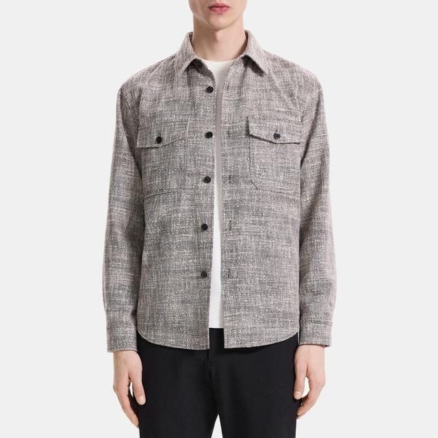 Cotton-Blend Tweed Shirt Jacket | Theory Outlet Product Image