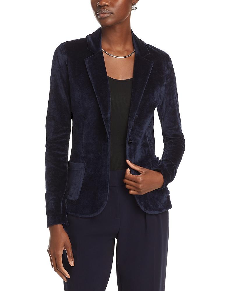 Womens Velour One-Button Blazer Product Image