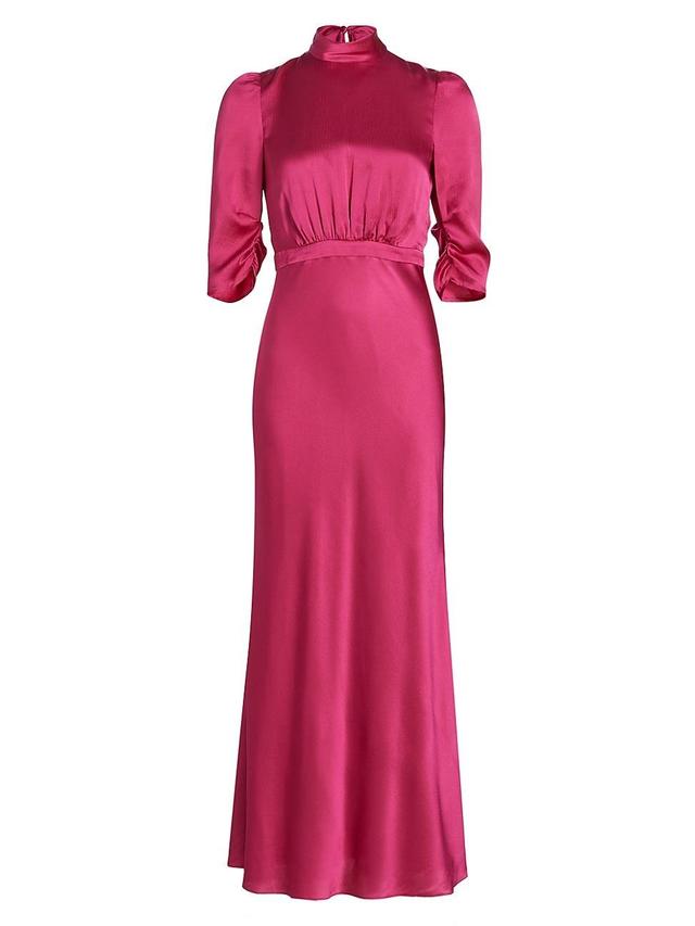 Womens Adele Hammered Silk Maxi Dress Product Image