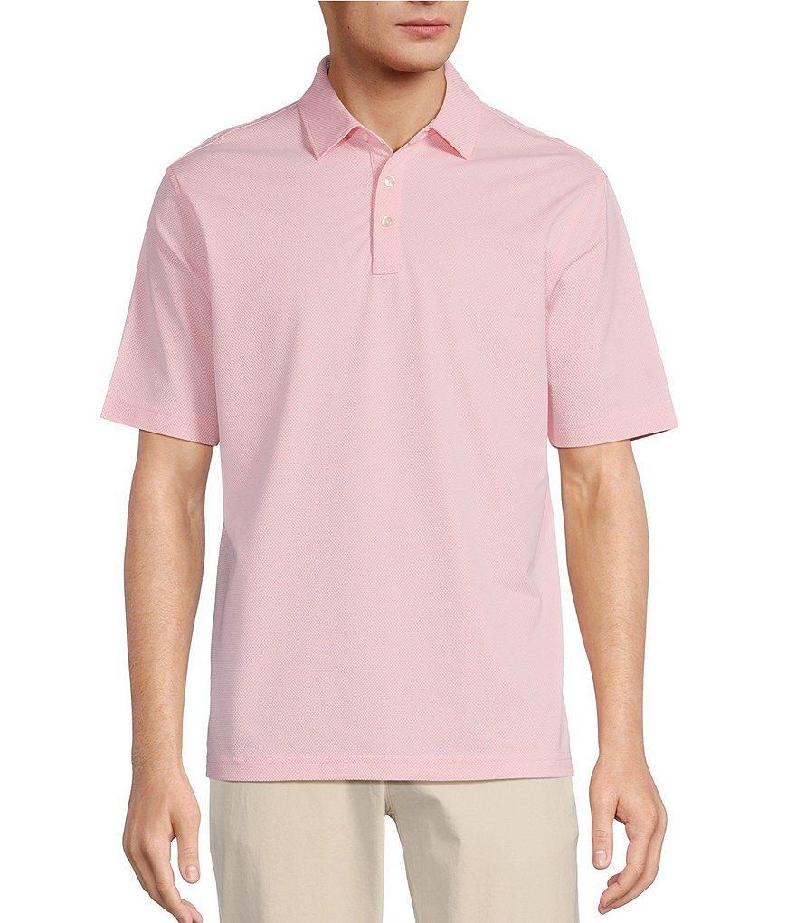 Roundtree & Yorke TravelSmart Short Sleeve Solid Jacquard Polo Shirt Product Image