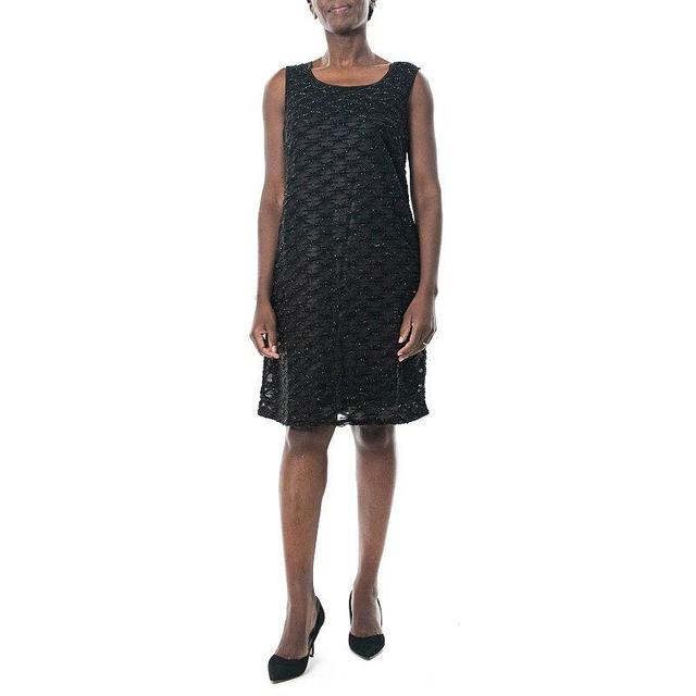 Womens Nina Leonard Jewelneck Sleeveless Sheath Dress Product Image