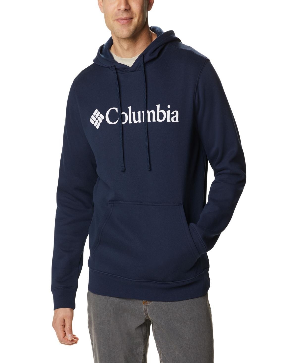 Mens Columbia Trek Fleece Hoodie Blue Product Image