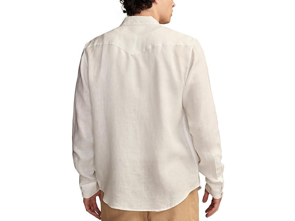 Lucky Brand Linen Western Long Sleeve Shirt (Bright ) Men's Clothing Product Image