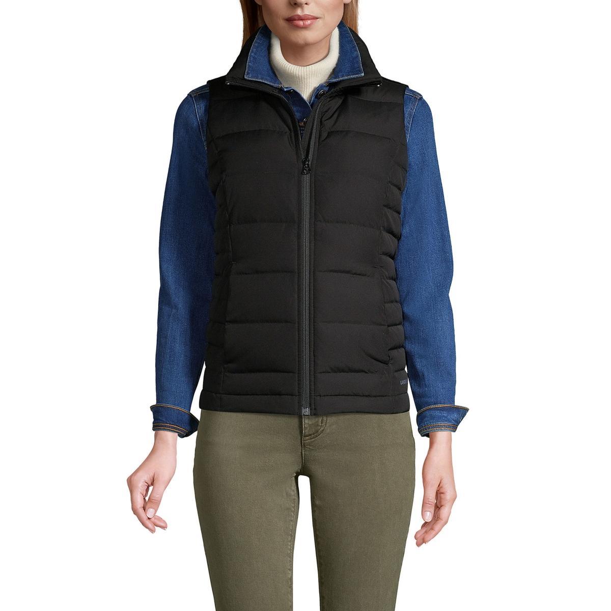 Womens Lands End Down Puffer Vest Product Image