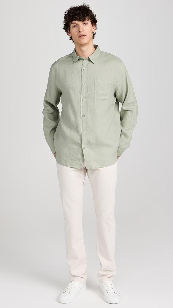 Vince Linen Long Sleeve Shirt | Shopbop Product Image