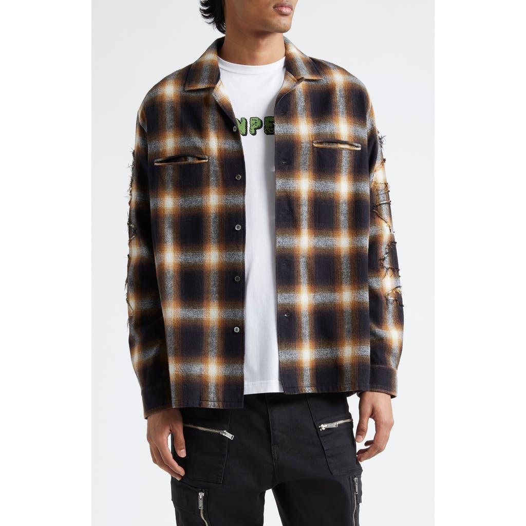 UNDERCOVER Checkered Shirt In Brown Product Image