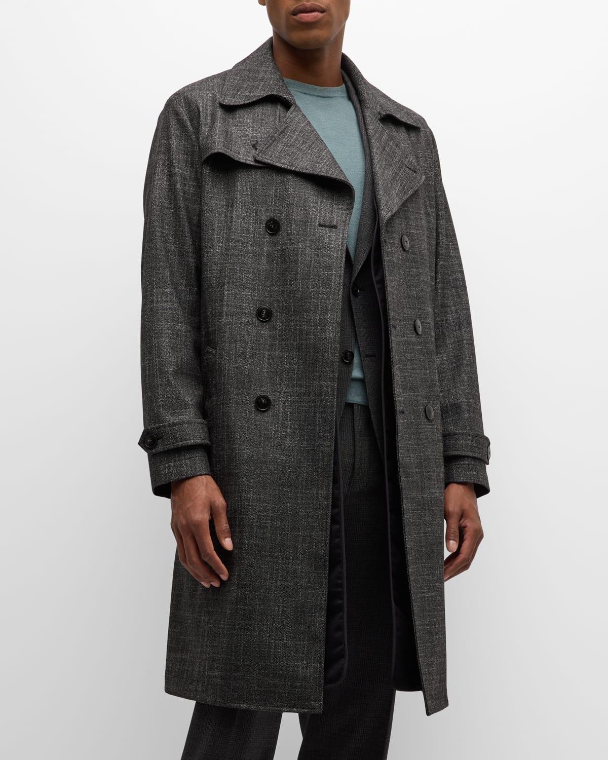 Mens 90th Anniversary Melange Trench Coat Product Image