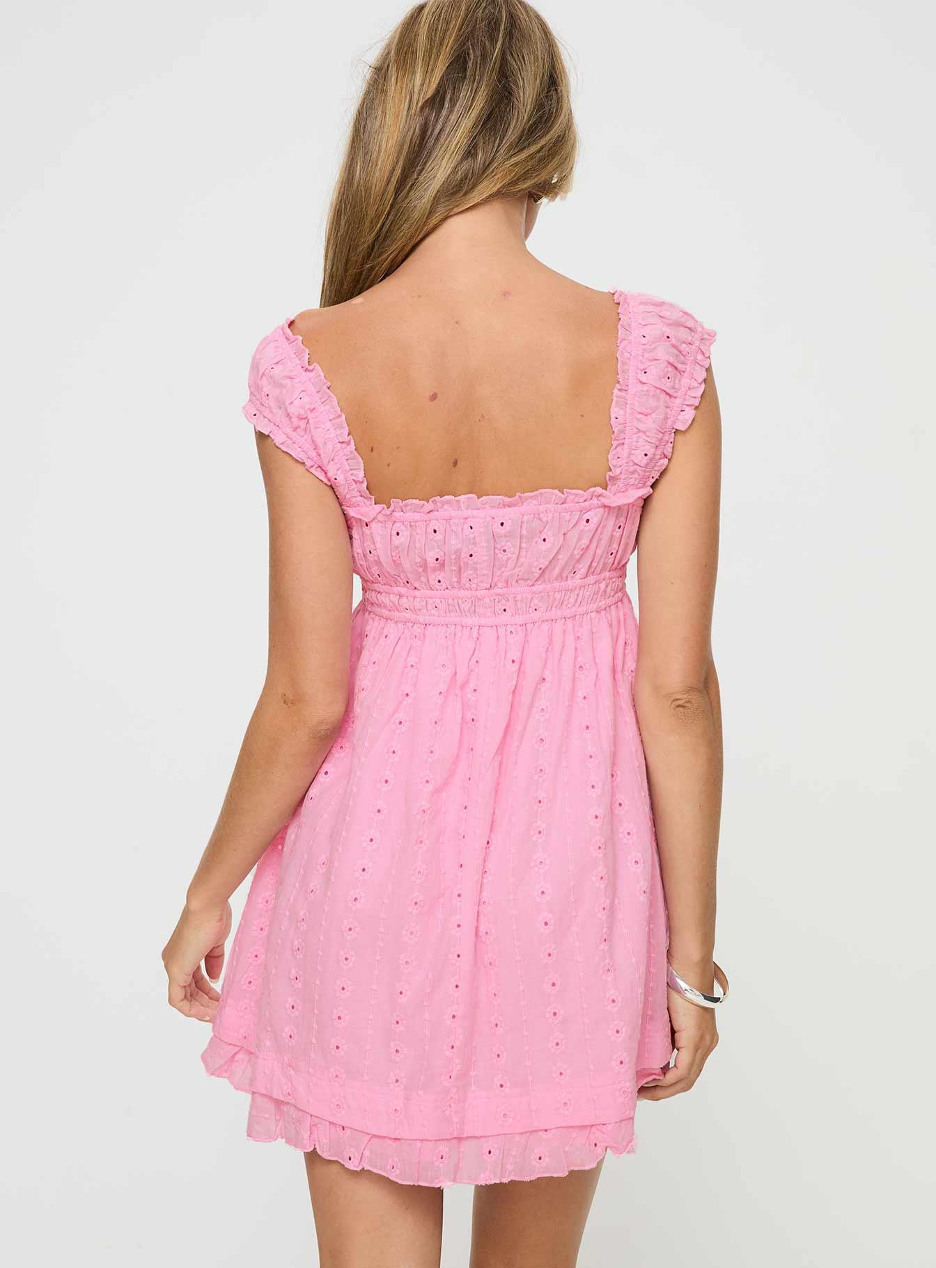 Carlita Mini Dress Pink Petite Product Image