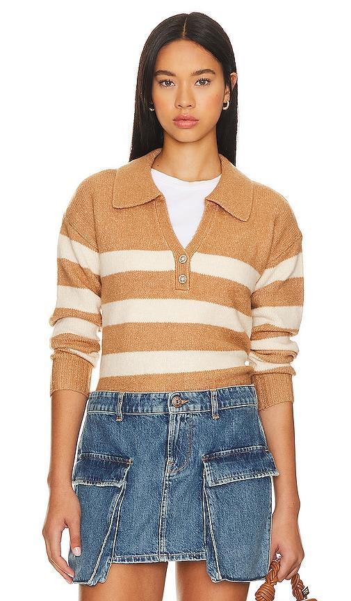 HEARTLOOM Keena Sweater in Tan. Size L, XS. Product Image