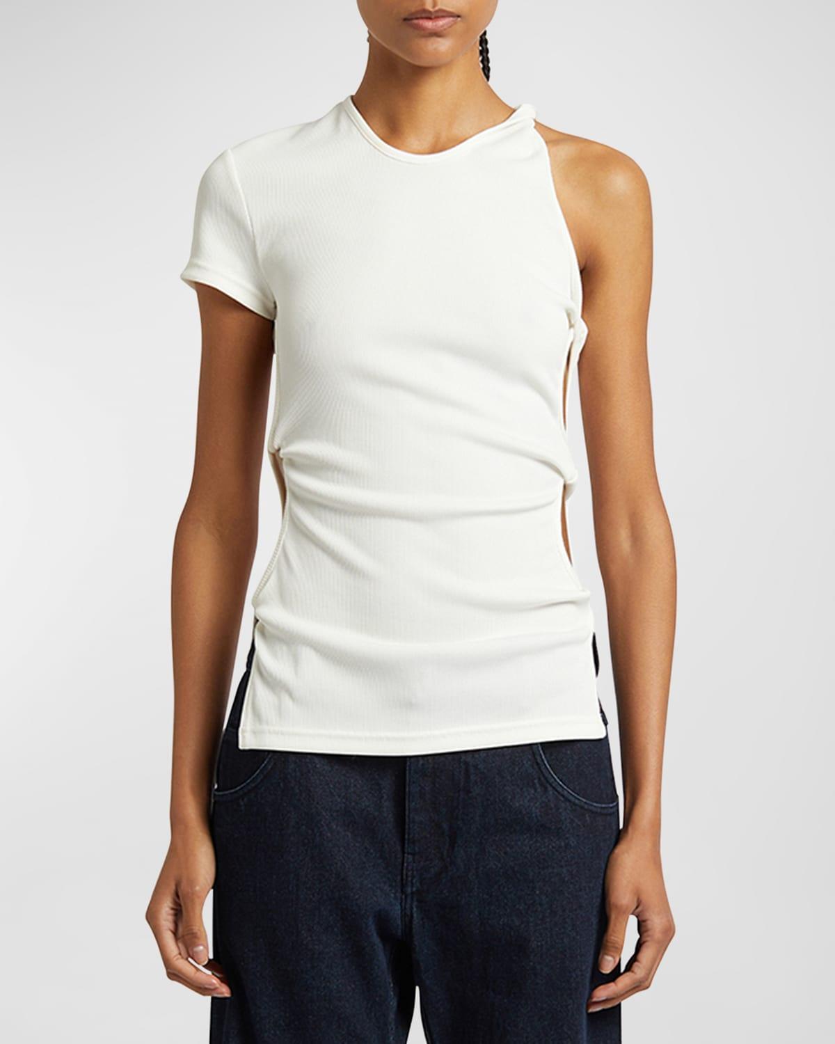 Christopher Esber - Open Side Twisted Tee - BlackModa Operandi Product Image