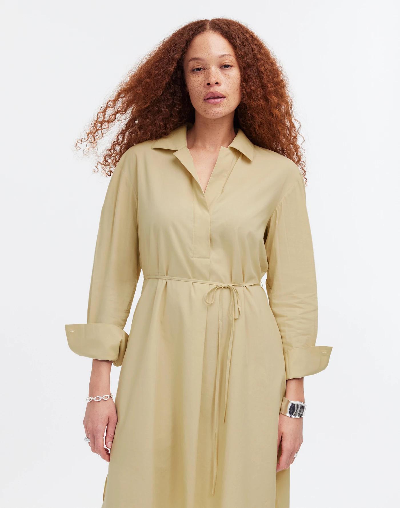 Belted Mini Shirtdress Product Image