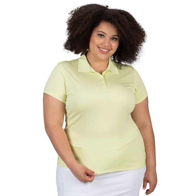 Plus Size Nancy Lopez Short Sleeve Polo, Womens Green Product Image