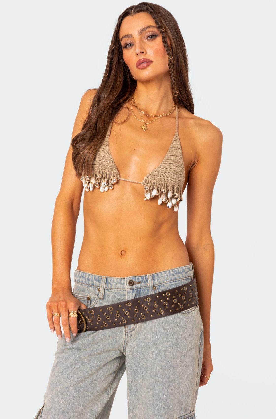 Aruba Beaded Crochet Bra Top Product Image