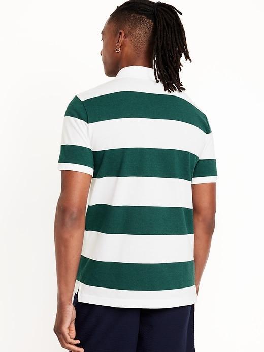 Classic Fit Striped Pique Polo Product Image