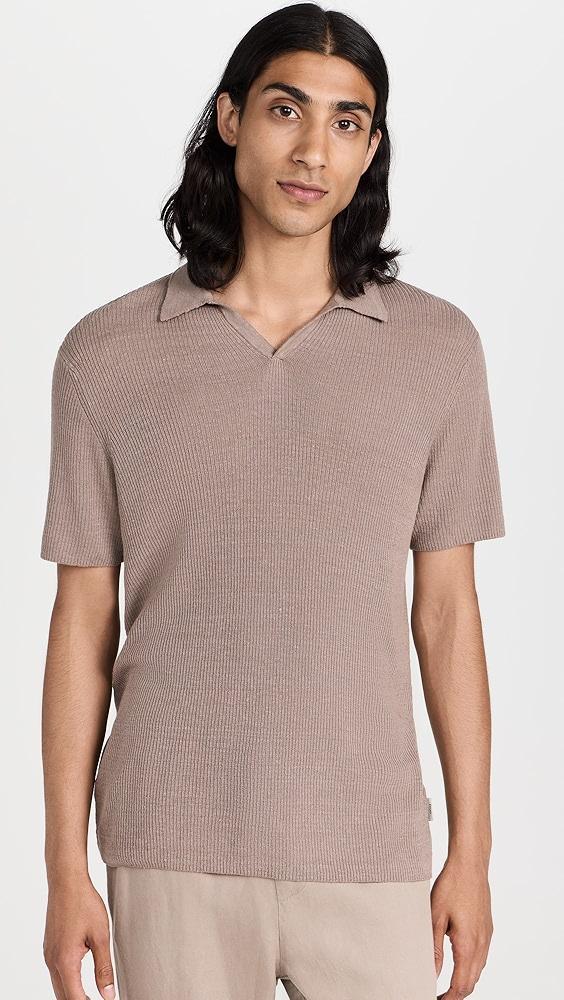 Onia Johnny Collar Ribbed Polo | Shopbop Product Image