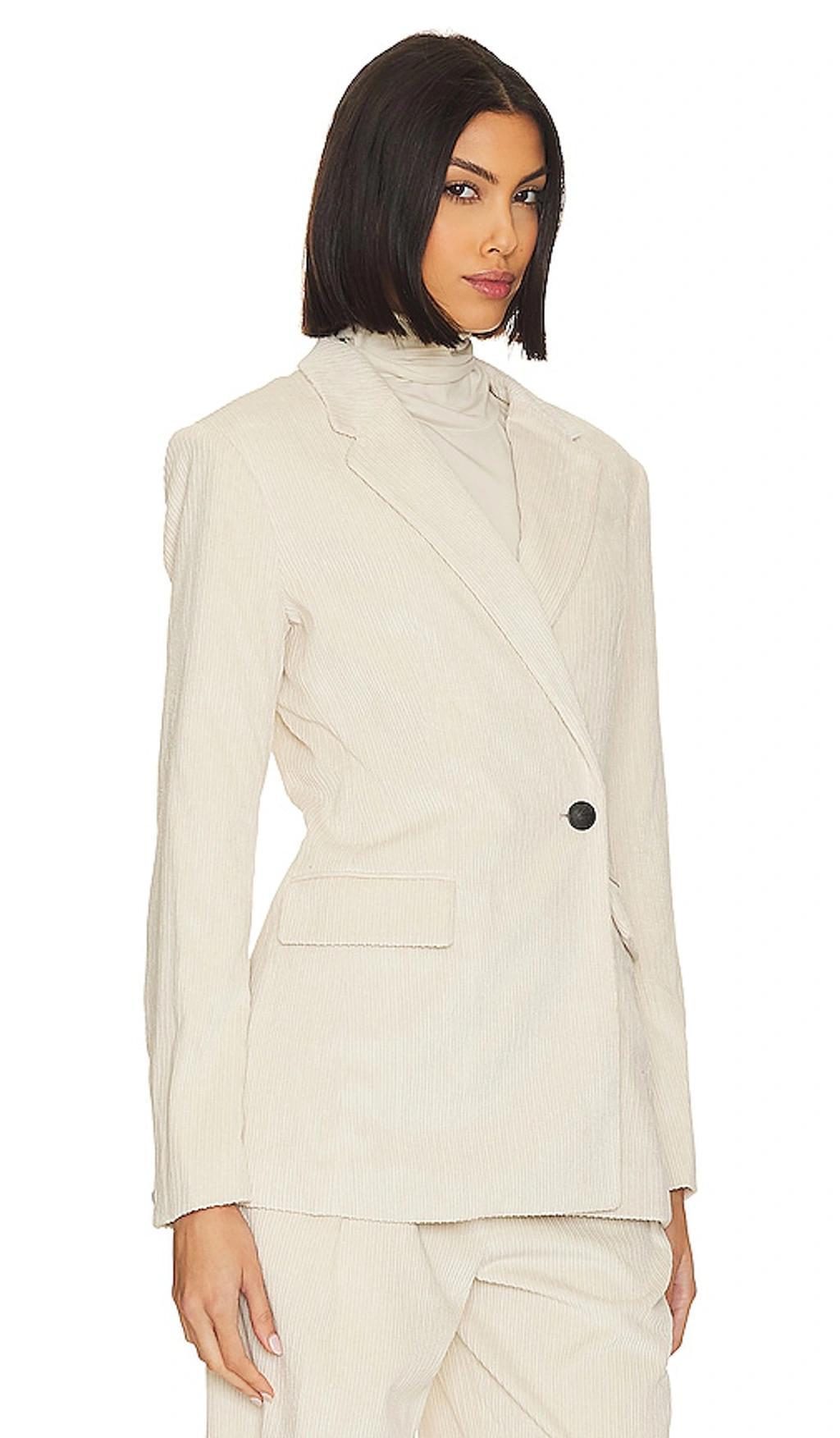 Tessa Corduroy Blazer In Ivory Product Image